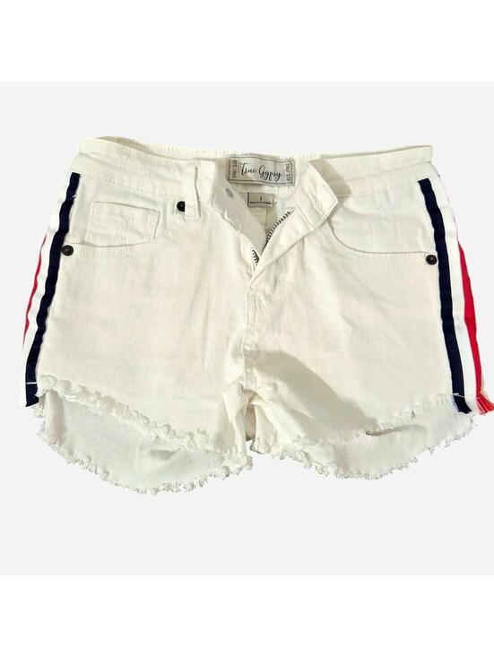Pants - Women's White and Cream Shorts Sz 1